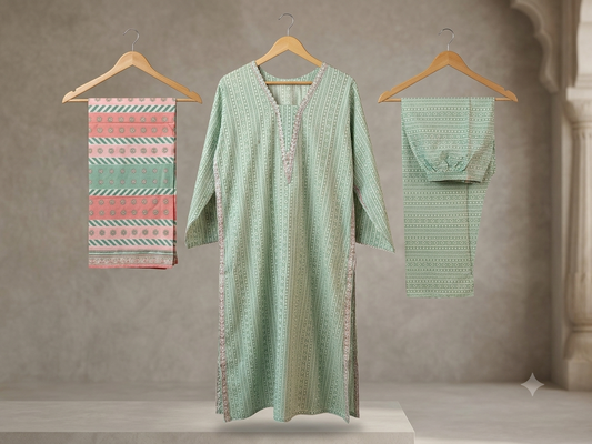 Digital Printed Ready To Wear 3PC Lawn Airline Long Shirt | AL-10