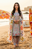 Premium Printed Lawn 3-Piece Unstitched Suit - Sequence Boring Patch Work EMB-05