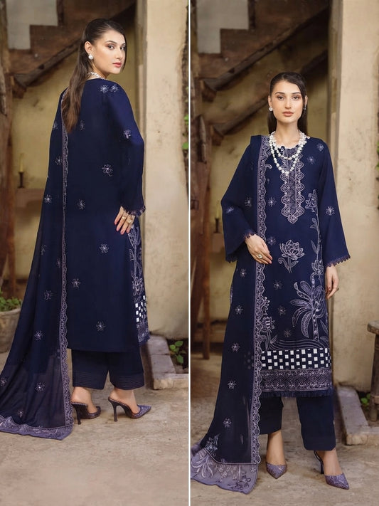Airjet Fancy Wool Karandi Embroidered Shirt | Alif Vol-575