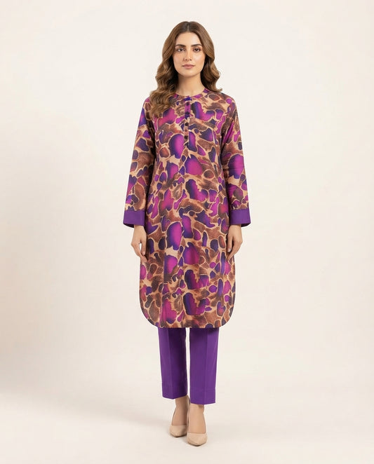 Premium Women's 2 Piece Linen Stitched Suit Free Size - L#11