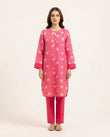 Premium Women's 2 Piece Linen Stitched Suit Free Size - L#19