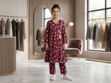 Bin Saeed Girls Printed 2 Piece Stitched Frock Suit | Sizes 6-14 years