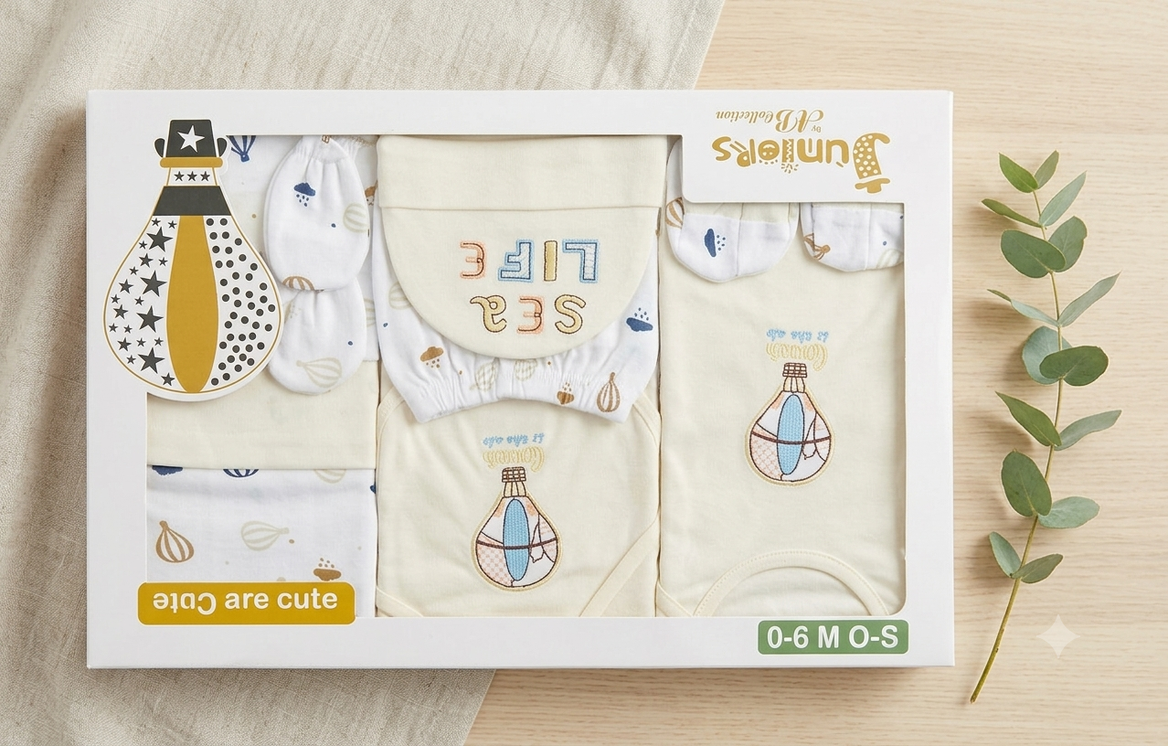 Newborn Baby 10 Pcs Starter Gift Box Set For 0-6 Months