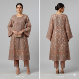BINT-E-SAEED Luxe: Sparkling Copper Dream Frock