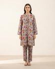 Premium Women's 2 Piece Linen Stitched Suit Free Size - L#55