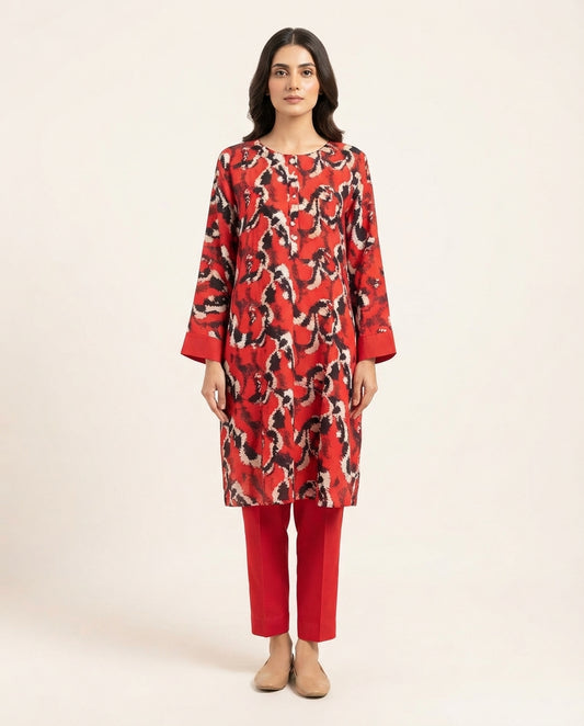 Premium Women's 2 Piece Linen Stitched Suit Free Size - L#04