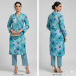 Aqua Bloom Printed Kurti