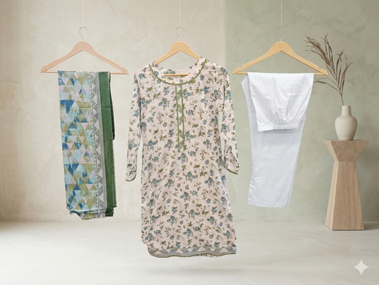 Bin Saeed Stitched 3 Piece Lawn Suit 10 – Comfortable & Stylish Daily Wear for Women
