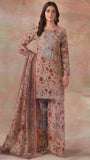 3 Piece Embroidered Linen Suit | L#40