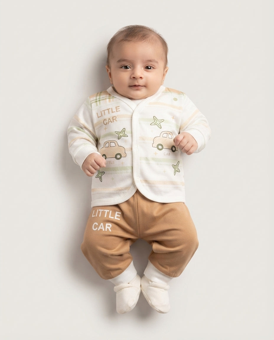 Adorable Newborn Soft Knit 3-Piece Outfit (N#09)