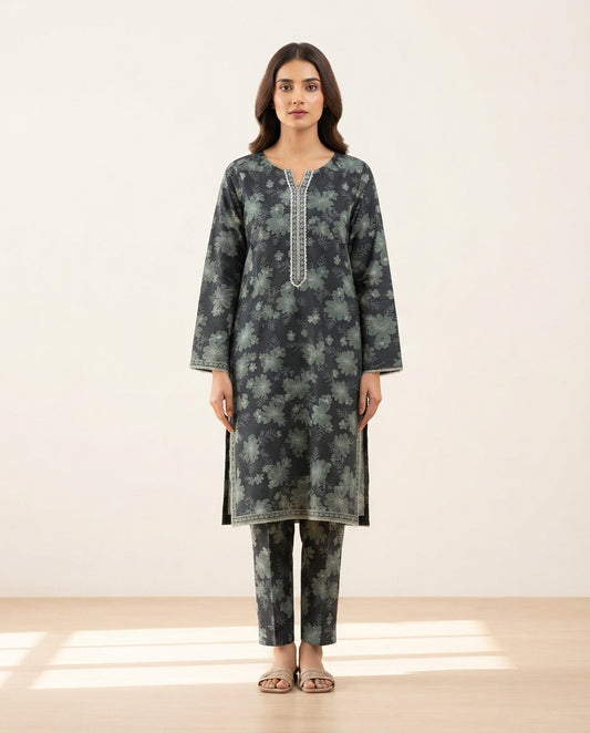 Bin Saeed Printed 2-Piece Khaddar Suit - K-06