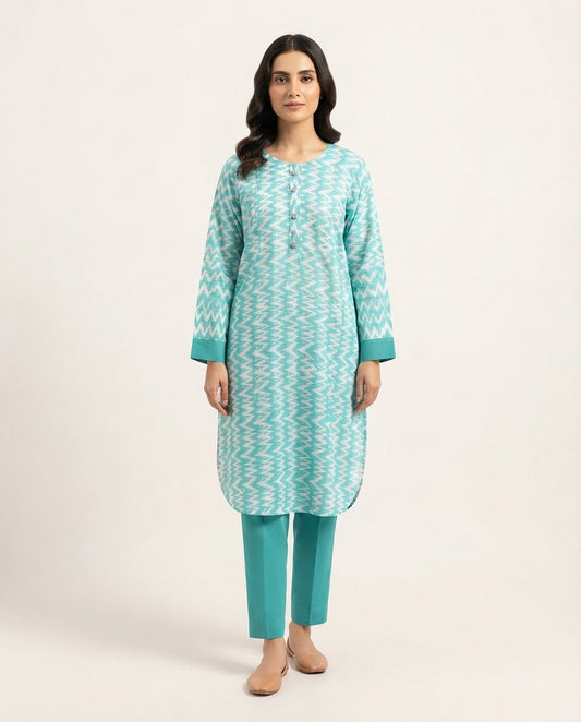 Premium Women's 2 Piece Linen Stitched Suit Free Size - L#06
