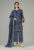 Unstitched 3-Piece Digital Print Lawn Suit B-44