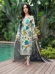 3 Piece Printed Linen sequence boring patch work - 14