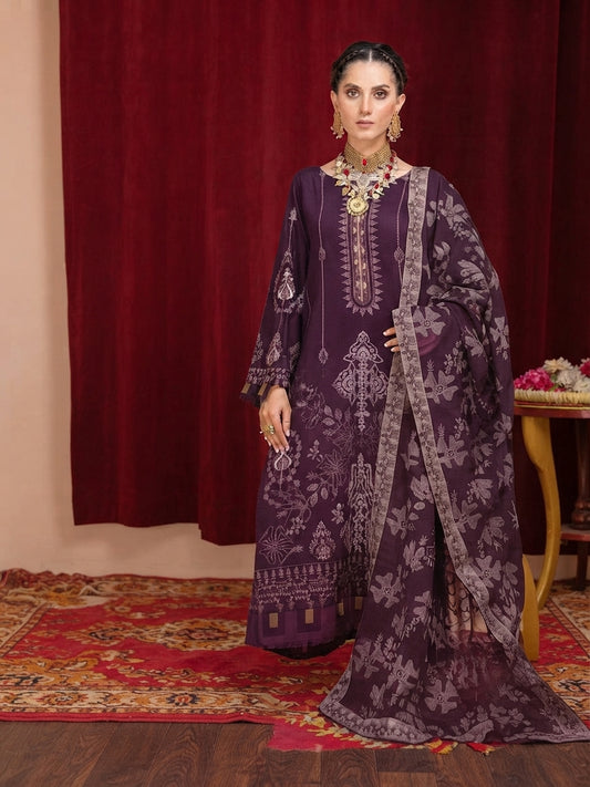 Airjet Wool Fancy Ari Embroidered 3-Piece Suit with Laser Cut Dupatta | Alif Vol-508