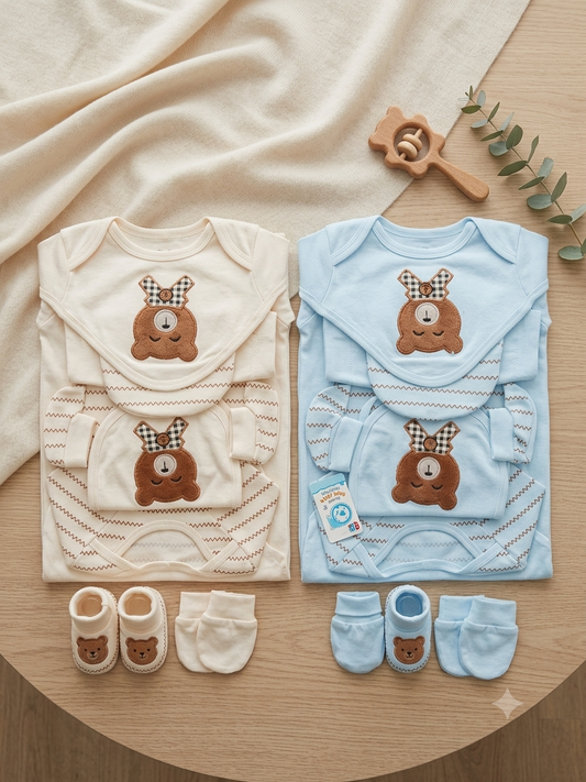 Newborn Baby 6 Pcs Starter Gift Set For 0-3 Months