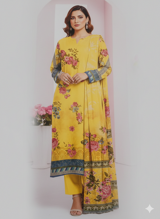 Fiza Noor Rang e Haya Design-10 | Digital Printed Lawn Suit