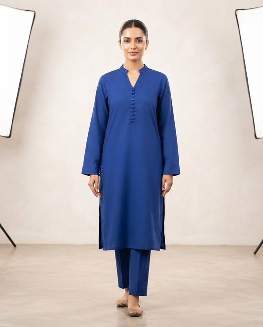 Premium Women's 2 Piece Linen Stitched Suit Free Size - L#32