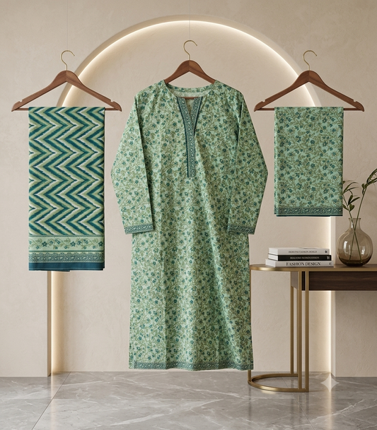 Bin Saeed Stitched 3 Piece Lawn Suit 60