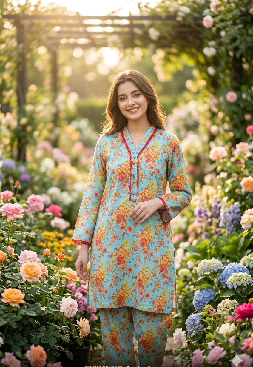 Women’s 2 Piece Stitch Lawn Suit – Casual & Summer Wear | 33