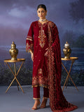 Mahee's Sultana 3-Piece Embroidered Velvet Suit with Velvet Shawl | Article 03