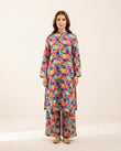 Premium Women's 2 Piece Linen Stitched Suit Free Size - L#50