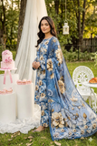 Unstitched 3-Piece Digital Print Lawn Suit B-15