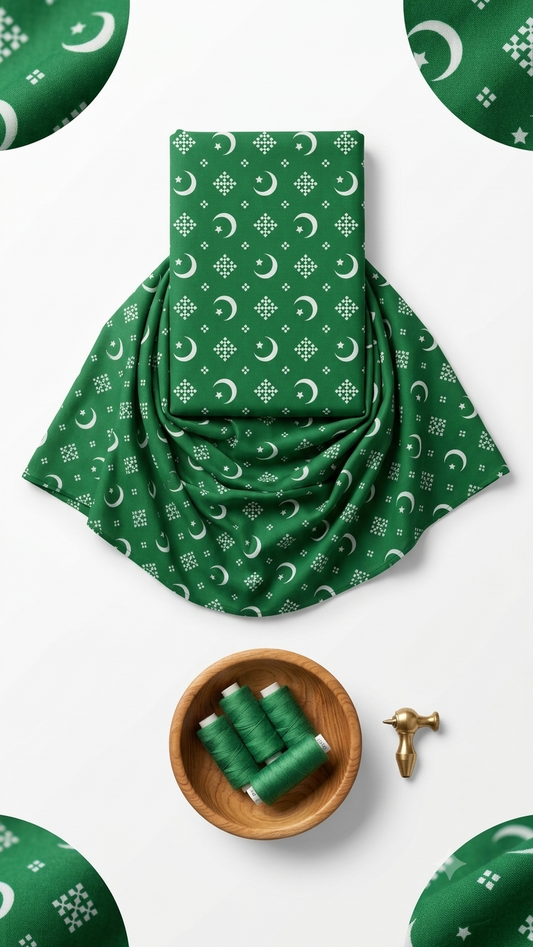 Azadi Festive Collection - Printed Shirt with Solid White Trouser