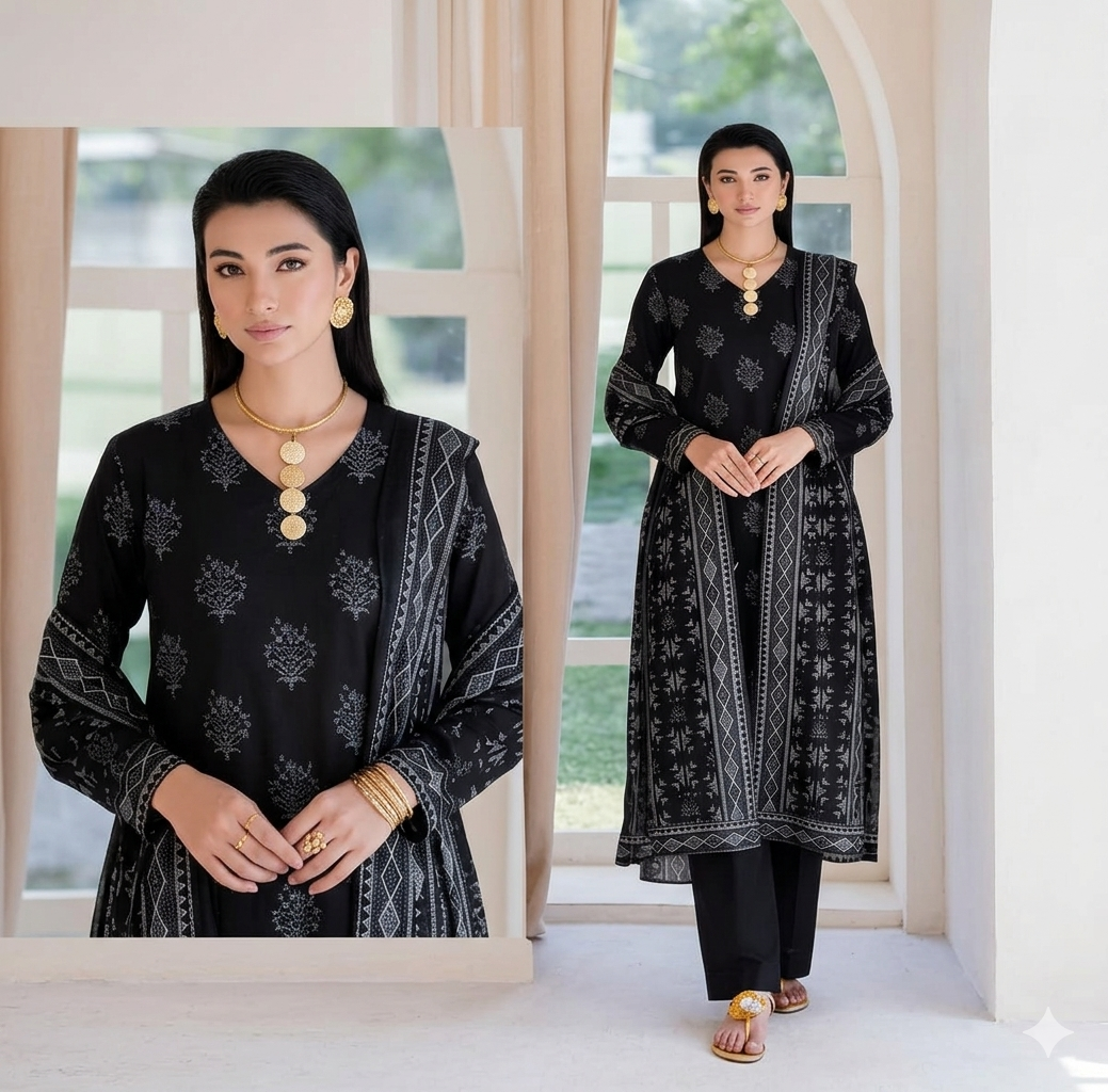 Shah Jahan by Fiza Noor – Black Edition (Design #05)