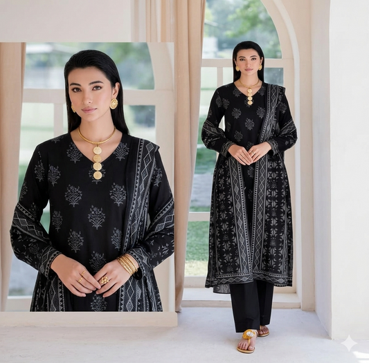 Shah Jahan by Fiza Noor – Black Edition (Design #05)