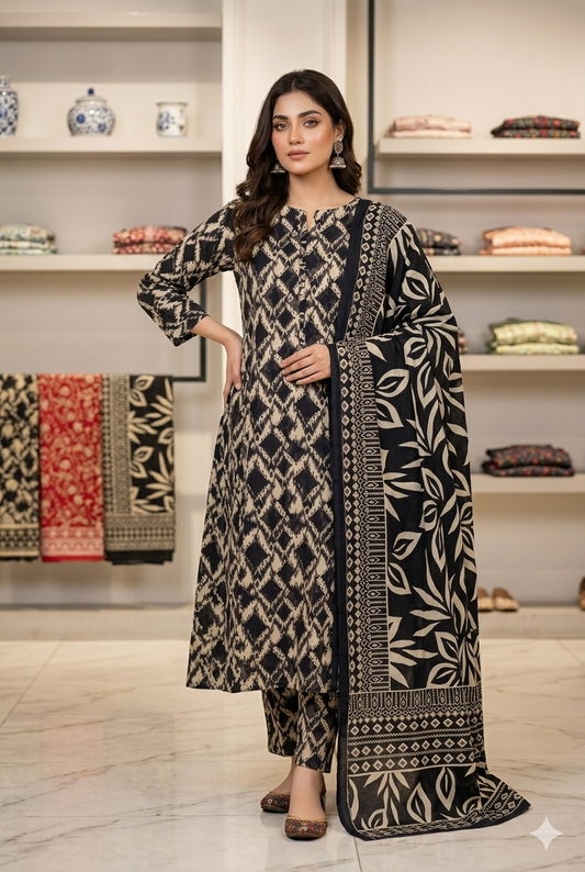 Muznah Printed Lawn  Frock Premium Wear | F-05
