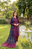 Unstitched 3-Piece Digital Print Lawn Suit B-18