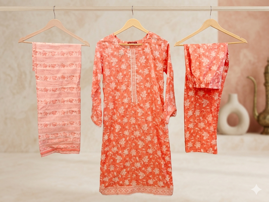 Bin Saeed Stitched 3 Piece Lawn Suit 11 – Comfortable & Stylish Daily Wear for Women
