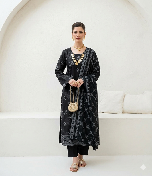 Shah Jahan by Fiza Noor – Black Edition (Design #04)