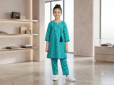 Bin Saeed Girls Printed 2 Piece Stitched Frock Suit | Sizes 6-14 years