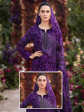 3 Piece Printed Linen sequence boring patch work - 17