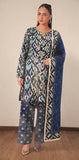 3 Piece Embroidered Linen Suit | L#44