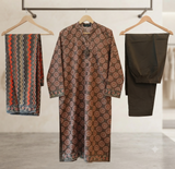 MUZNAH 3-PC stitched Printed Lawn Suit - M-20