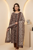 MUZNAH 3-PC stitched Printed Lawn Suit - M-08