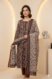MUZNAH 3-PC stitched Printed Lawn Suit - M-08