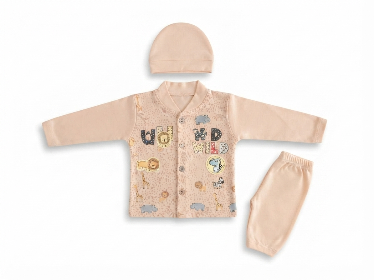 Adorable Newborn Soft Knit 3-Piece Outfit (N#02)