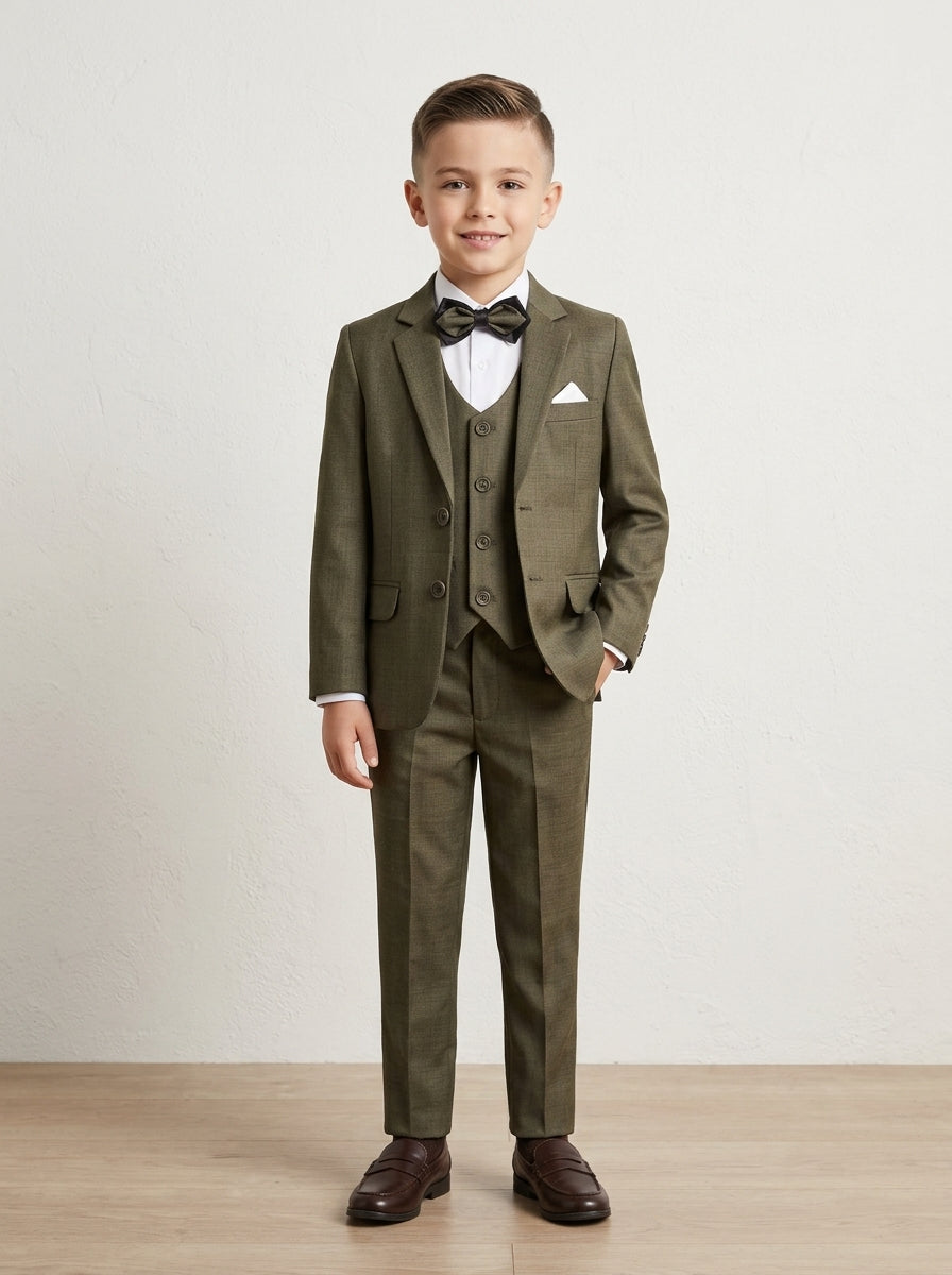 Premium Kids Wedding & Party Wear Formal 3-Piece Pant Coat Suit Set | Size (16 to 24) PC - 11