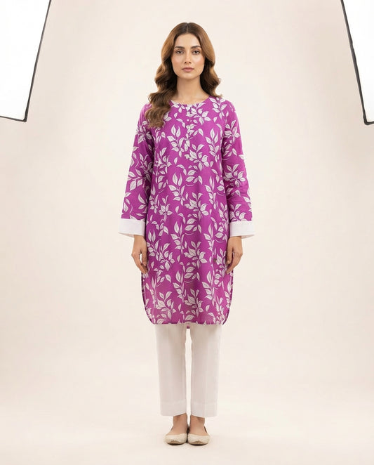 Premium Women's 2 Piece Linen Stitched Suit Free Size - L#01