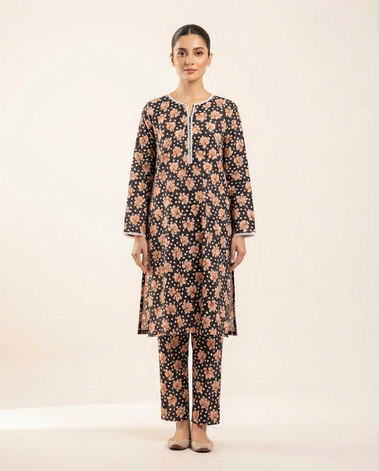 2-Piece Printed Stitched Khaddar Suit k-04