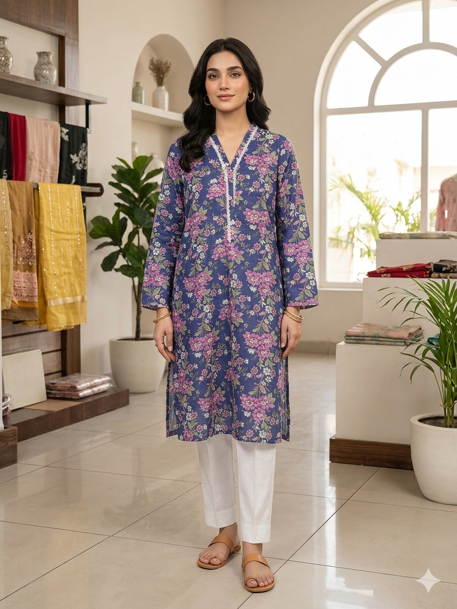 Zellbury Bana Dora Lawn Ready to Wear Shirt 1Pc | S,M,L