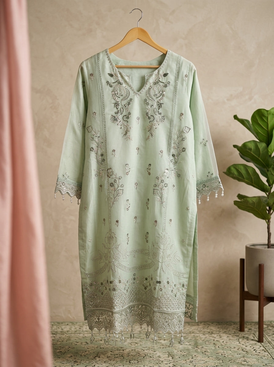 Monik by Raikhta Stitch 3 Piece Stitched Embroidered Organza
