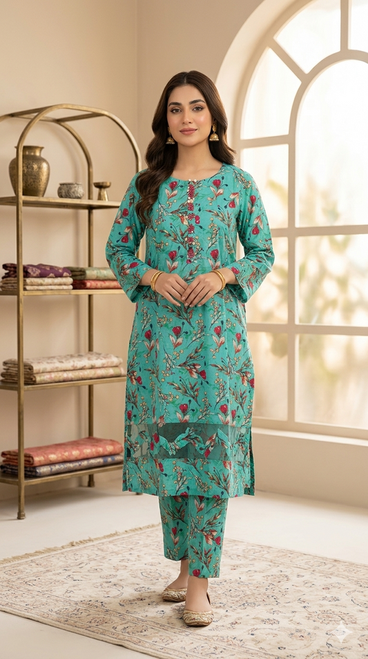 Women’s 2 Piece Stitch Lawn Suit – Casual & Summer Wear | 15