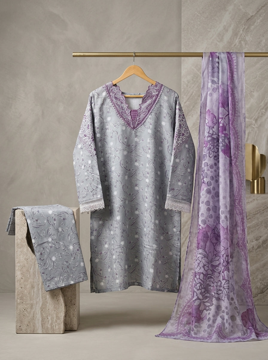 Zeenat Embroided Viscose Stitch Luxury Pret 3Pcs | Z-4