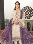 Moti's Fashion White & Gold Chiffon Collection - SQ-804