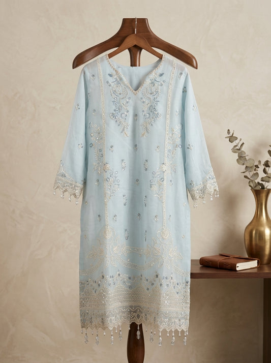 Monik by Raikhta Stitch 3 Piece Stitched Embroidered Organza